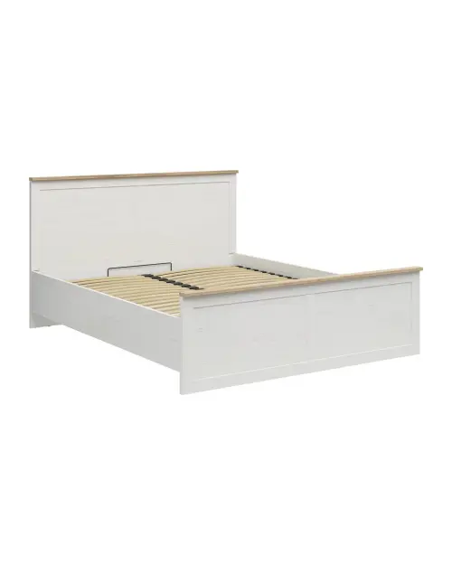 Cama Loksa B 180x200 con somier y arcón pino andersen blanco