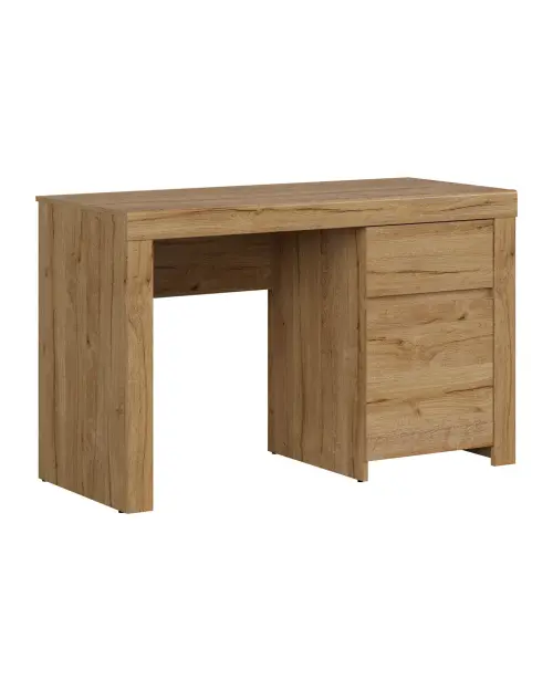 Escritorio Holten 130 cm con puerta y cajón roble waterford