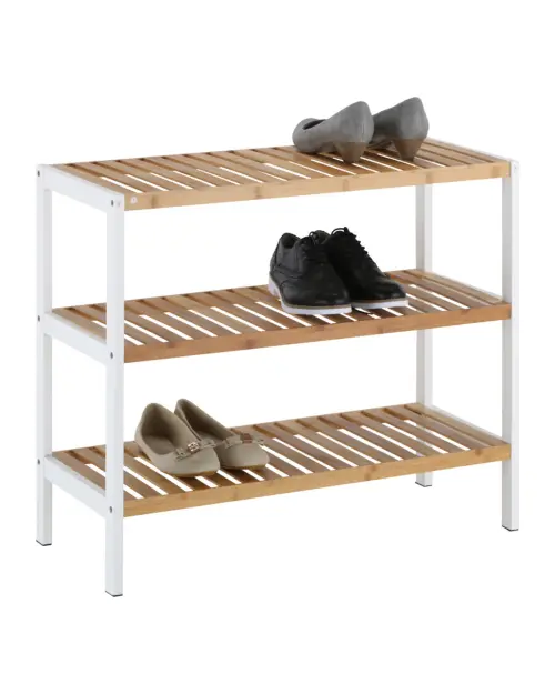 Estantería Anna III 70 cm bambú/blanco