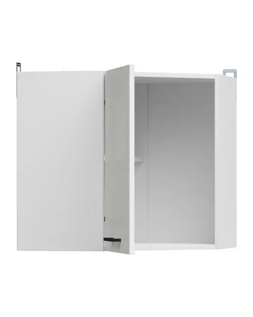 Armario de cocina superior Junona Line 60 cm de esquina izquierda/derecha brillo tiza