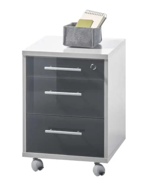 Cajonera Office Lux 40 cm gris claro/grafito