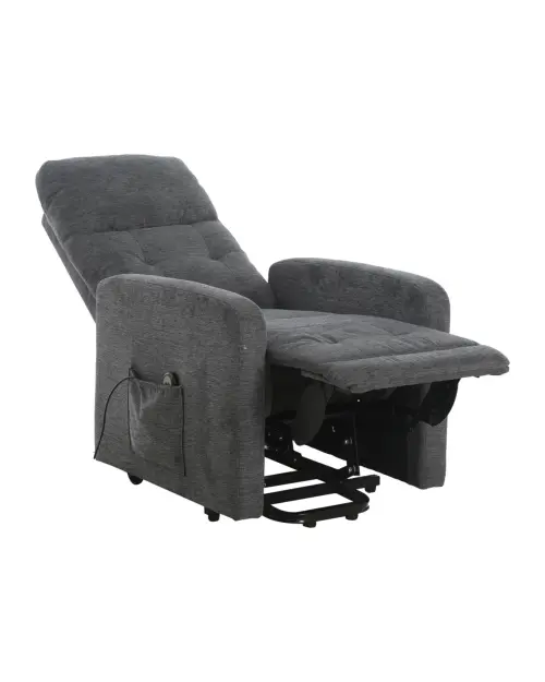 Traditional Grand armchair with relax function grey