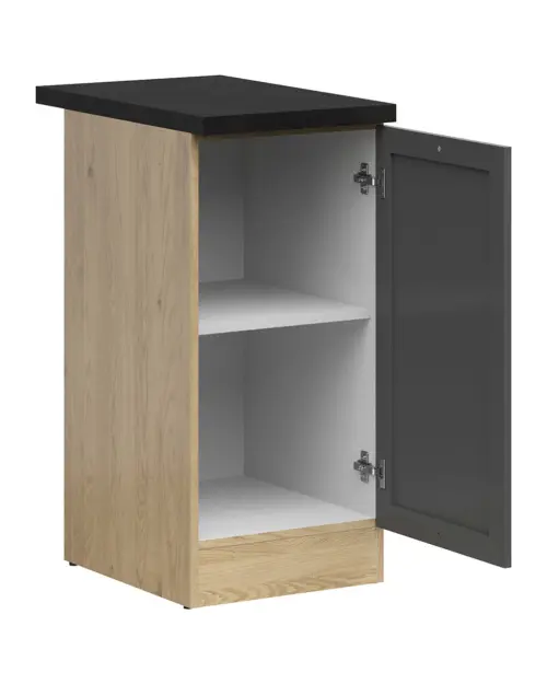 Armario de cocina inferior Junona Line 40 cm derecho grafito con encimera