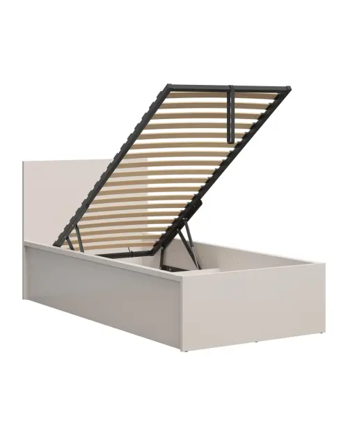 Cama Tetrix 90x200 con somier y contenedor cachemira