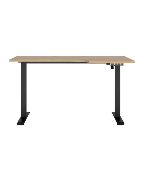Escritorio de esquina con regulación eléctrica Space Office 140 cm derecho roble artisan