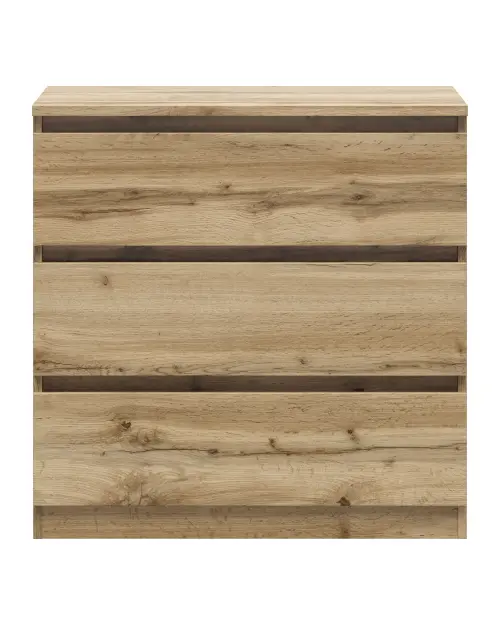 Cómoda Tetrix 75 cm con 3 cajones roble wotan