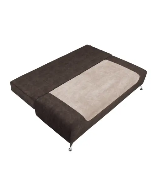 Sofá de tres plazas Daria III convertible con arcón marrón