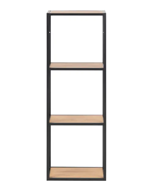 Estante de pared Seaford 24 cm con 3 estantes roble salvaje mate