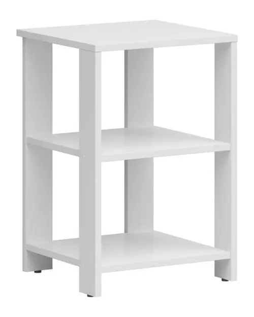 Mesa rectangular Neno 35x37 con estantes blanca