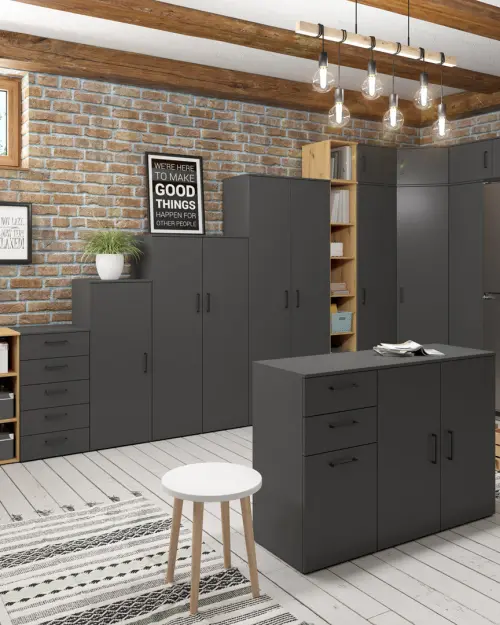 Estantería MultiDo 80 cm con 2 puertas atelier claro