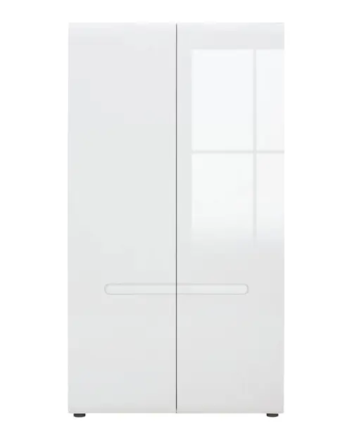 Armario de dos puertas Azteca Trio 105 cm blanco brillo