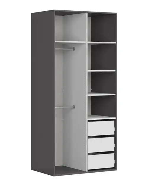 Szafa dwudrzwiowa Flex 100 cm grafitowa