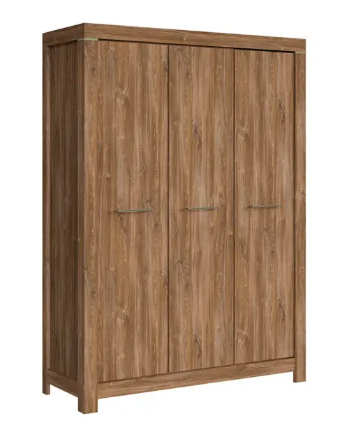 Armario de tres puertas Gent 150 cm roble stirling
