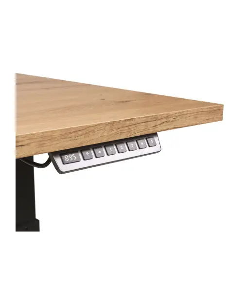 Escritorio de esquina con regulación eléctrica Space Office 140 cm derecho roble artisan