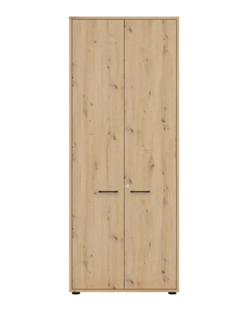 Librería con cerradura Space Office 80 cm con 2 puertas roble artisan