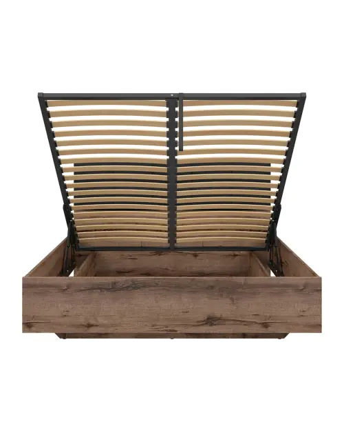 Cama Kassel B1 180x200 con somier y contenedor roble monastery