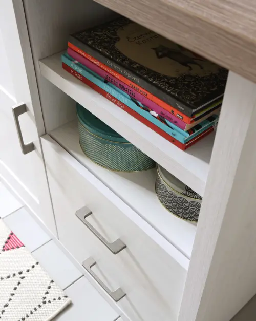 Cómoda Luca Baby 107 cm con puertas y 2 cajones alerce sibiu claro