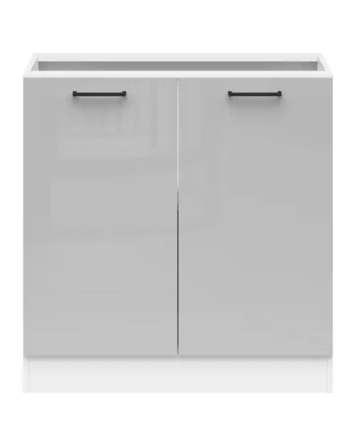 Szafka dolna kuchenna Junona Line 80 cm jasnoszary połysk