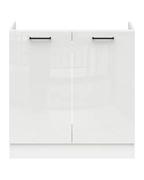 Mueble de cocina bajo fregadero Junona Line 80 cm brillo tiza