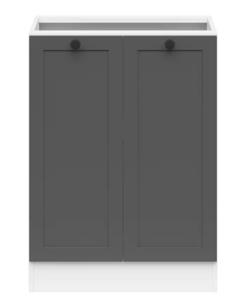 Mueble de cocina bajo Junona Line 60 cm de dos puertas grafito