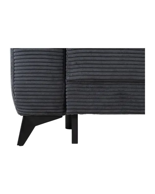 Sofá rinconera universal Martinez convertible con arcón de pana gris oscuro