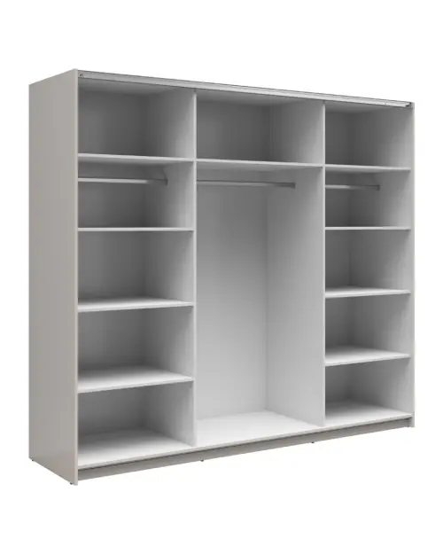 Armario de puertas correderas Tetrix 220 cm con espejo cachemira