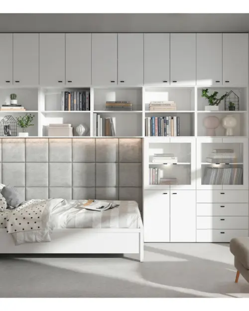 Cómoda System 64 con 4 cajones blanca