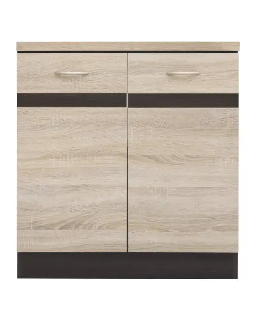 Mueble de cocina bajo Junona Line 80 cm de dos puertas roble sonoma con encimera