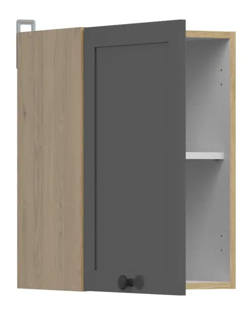 Armario de cocina superior Junona Line 40 cm con puerta izquierda/derecha roble bernstein/grafito