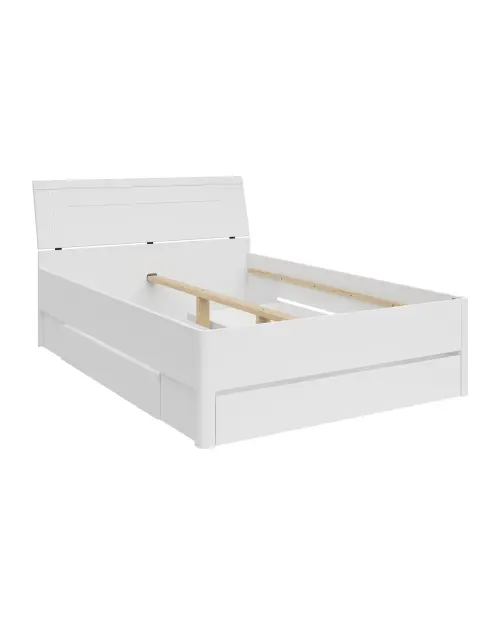 Cama Saturn 140x200 con 3 cajones blanca