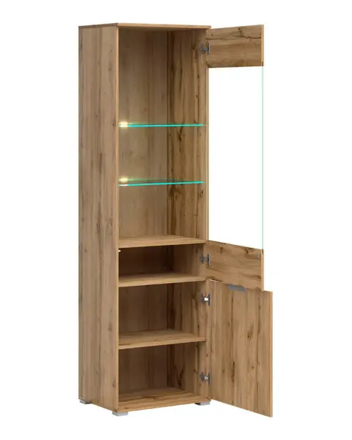 Vitrina Zele 56 cm con 2 puertas roble wotan