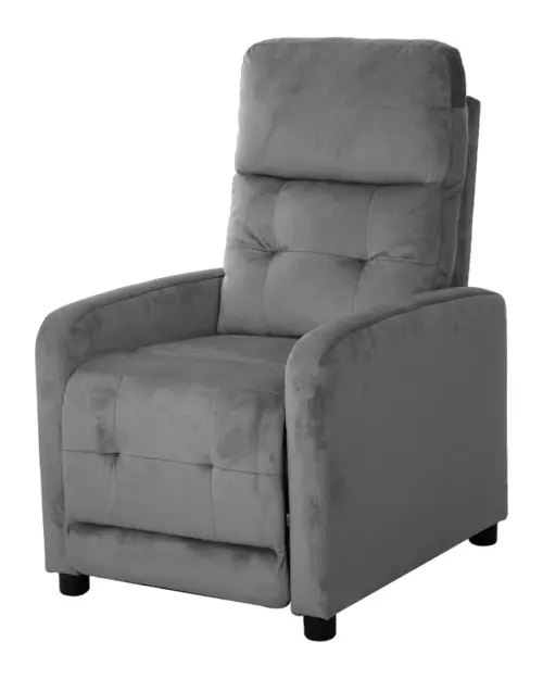 Tradycyjny fotel Monti z funkcją relax szary