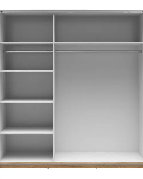 Armario corredero Tetrix 183 cm con espejo roble wotan