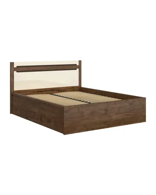 Bed Ruso 140x200 with storage and frame april oak