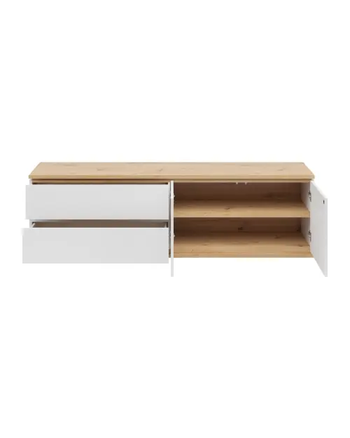 Mueble RTV Yamael 184 cm con 2 puertas y 2 cajones blanco