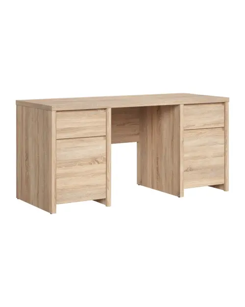 Письмовий стіл Kaspian 160 см з 2 дверцятами та шухлядами дуб сонома