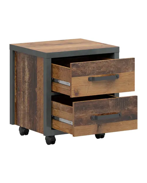 Cajonera Weston 46 cm con 2 cajones pino old style