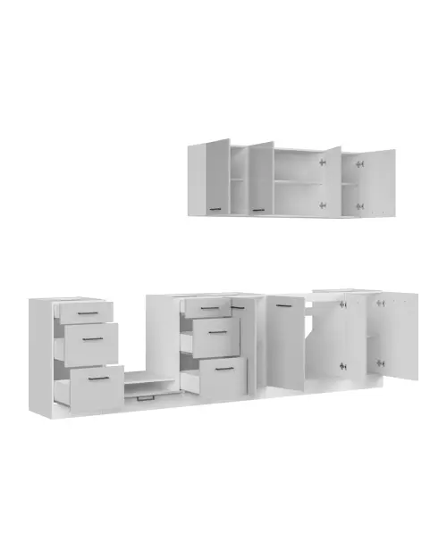 Zestaw kuchenny Junona Line 300 cm jasnoszary połysk