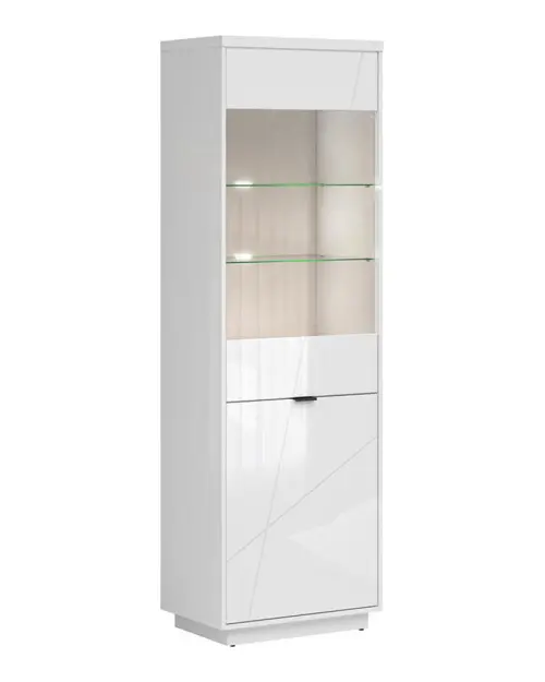 Vitrina Forn 64 cm con 2 puertas blanco brillo