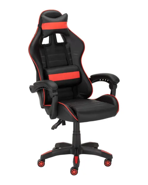 Silla gaming X-Play con cojines negro-roja