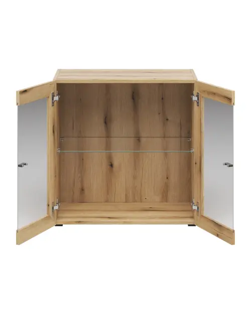 Vitrina System 64 con 2 puertas roble coast evoke