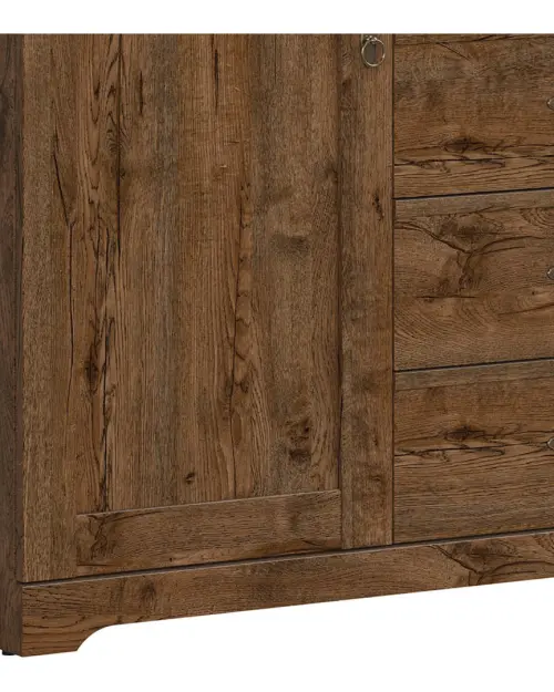 Cómoda Patras 153 cm con 2 puertas y 4 cajones roble april