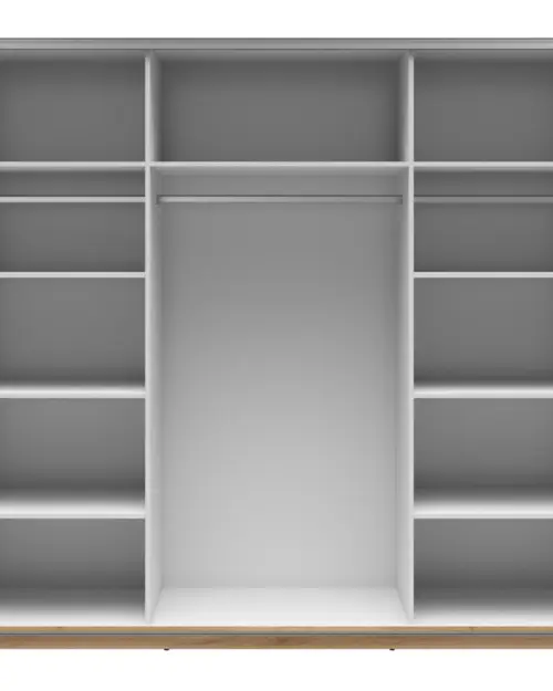 Armario de puertas correderas Tetrix 220 cm con espejo roble wotan