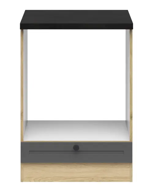 Armario de cocina para horno encastrado Junona Line 60 cm grafito con encimera