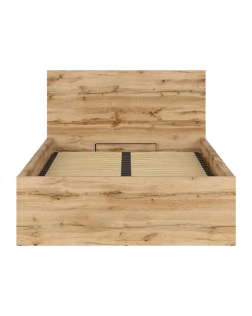 Cama Tetrix 120x200 con somier y contenedor roble wotan