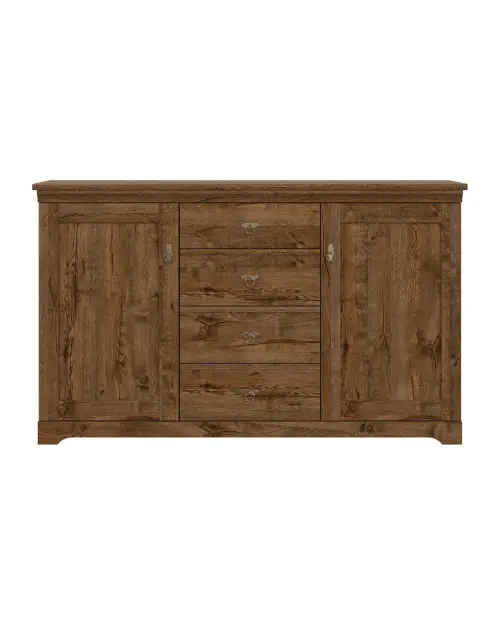 Cómoda Patras 153 cm con 2 puertas y 4 cajones roble april
