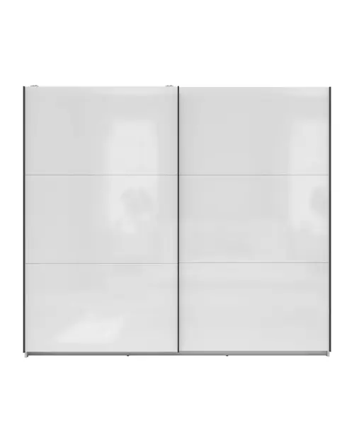 Armario de puertas correderas Tetrix 220 cm blanco brillo