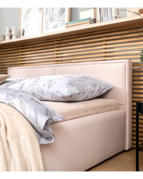 Cama tapizada Nedin 160x200 beige
