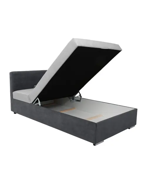 Тахта Rico с ящиком и регулировкой спинки серая