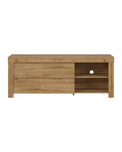 Mueble RTV Holten 156 cm con 2 cajones y estante roble waterford